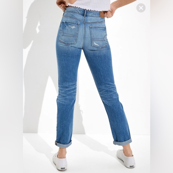 NWT American Eagle Tom Girl Jeans size 18 low rise ripped - Picture 12 of 14